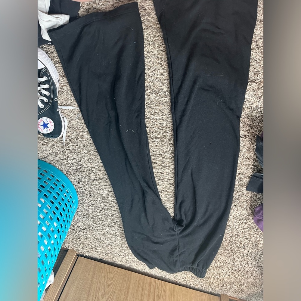 flarred sweats black xxs